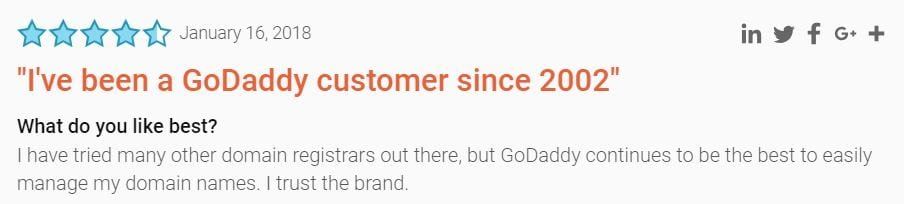 Good Godaddy review